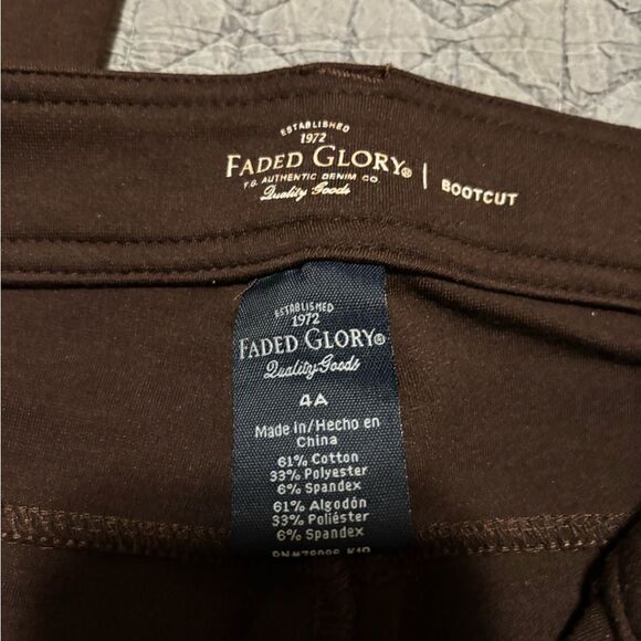 Faded Glory Chocolate Bootcut Pants - Picture 3 of 4